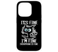 Está bien, estoy bien, todo está bien, divertida enfermera de gatos negros Carcasa para iPhone 14 Pro