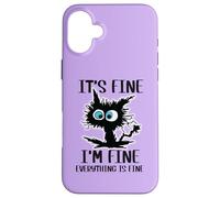 Está bien, estoy bien, todo está bien, divertida enfermera de gatos negros Carcasa para iPhone 16 Plus