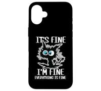 Está bien, estoy bien, todo está bien, divertida enfermera de gatos negros Carcasa para iPhone 16 Plus