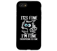 Está bien, estoy bien, todo está bien, divertida enfermera de gatos negros Carcasa para iPhone SE (2020) / 7 / 8