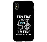 Está bien, estoy bien, todo está bien, divertida enfermera de gatos negros Carcasa para iPhone X/XS