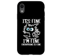 Está bien, estoy bien, todo está bien, divertida enfermera de gatos negros Carcasa para iPhone XR