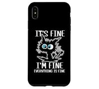 Está bien, estoy bien, todo está bien, divertida enfermera de gatos negros Carcasa para iPhone XS Max