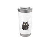Está bien, estoy bien, todo está bien, divertido gato de Halloween Vaso térmico de acero inoxidable de doble pared