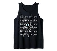 Está bien, estoy bien, todo está bien, humor divertido sobre gatos negros Camiseta sin Mangas