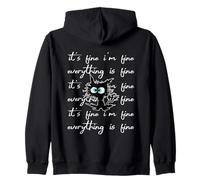 Está bien, estoy bien, todo está bien, humor divertido sobre gatos negros Sudadera con Capucha