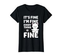 Está Bien, Estoy Bien, Todo está Bien Meme Funny Bear Camiseta gráfica económica, Mujer, Negro, XL