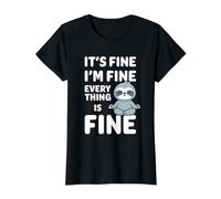 Está Bien, Estoy Bien, Todo está Bien Meme Funny Sloth Camiseta gráfica económica, Mujer, Negro, M