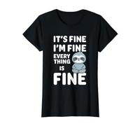 Está Bien, Estoy Bien, Todo está Bien Meme Funny Sloth Camiseta gráfica económica, Mujer, Negro, XS