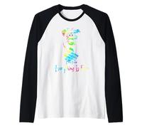 está Bien, Estoy Bien, Todo está Bien, Perro, mamá, papá, Amantes, teñido Anudado. Camiseta Manga Raglan