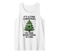 Está Bien, Estoy Bien, Todo lo es, Meme Divertido de Navidad Camiseta sin Mangas