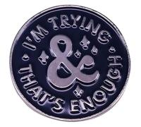 Está bien no ser aceptable pin mochila collar solapa decoración, Klein, Metal no precioso