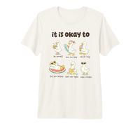 Está Bien para el Apoyo de la Salud Mental de Cute Ducks Camiseta Premium