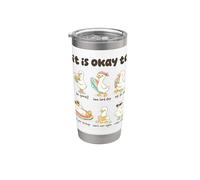 Está bien para el apoyo de la salud mental de Cute Ducks Vaso térmico de acero inoxidable de doble pared