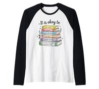 Está Bien Que los Libros de afirmaciones de Salud Mental Camiseta Manga Raglan