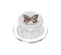 Está Bien Respirar Mariposa Floral Geométrico PopSockets PopGrip para MagSafe