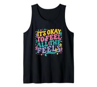 Está Bien Sentir Todas Las sensaciones Vibrantes de la positividad Retro Camiseta sin Mangas