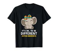 Está bien ser diferente conciencia sobre el autismo elefante Camiseta