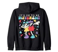 Está bien ser diferente Dabbing Puzzle Conciencia sobre el autismo Sudadera con Capucha
