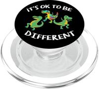 Está Bien ser Diferente Dinosaurio de Conciencia sobre el Autismo PopSockets PopGrip para MagSafe