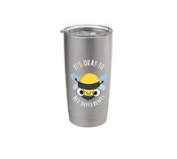 Está bien ser diferente, divertido juego de palabras con errores Vaso térmico de acero inoxidable de doble pared
