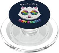 Está Bien ser Diferente Puzzle Cat Autismo Conciencia PopSockets PopGrip para MagSafe