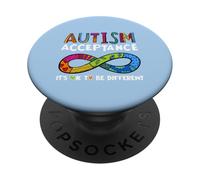 Está Bien ser Diferente símbolo Infinito aceptación del Autismo PopSockets PopGrip Adhesivo