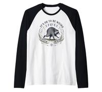 Está Bien ser Raro Ronda Viral Raccoon Cottagecore Camiseta Manga Raglan