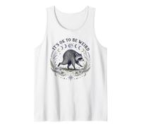 Está Bien ser Raro Ronda Viral Raccoon Cottagecore Camiseta sin Mangas