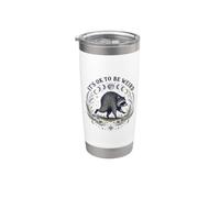 Está bien ser raro Ronda Viral Raccoon Cottagecore Vaso térmico de acero inoxidable de doble pared