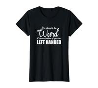 Está Bien ser Raro zurdo zurdo Camiseta gráfica económica, Mujer, Negro, M