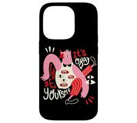 Está bien ser tú mismo - Arte de personajes de positividad extraña Carcasa para iPhone 14 Pro