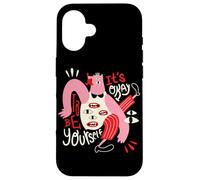 Está bien ser tú mismo - Arte de personajes de positividad extraña Carcasa para iPhone 16