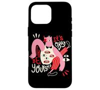 Está bien ser tú mismo - Arte de personajes de positividad extraña Carcasa para iPhone 16 Pro Max