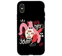 Está bien ser tú mismo - Arte de personajes de positividad extraña Carcasa para iPhone X/XS