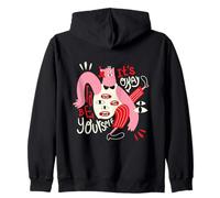 Está bien ser tú mismo - Arte de personajes de positividad extraña Sudadera con Capucha