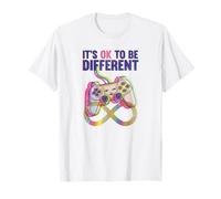 Está Bien ser un Controlador de Conciencia de Juegos de Autismo Diferente Camiseta