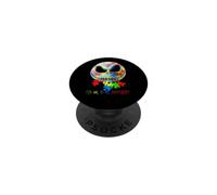 Está Bien ser un Poco Diferente: Esqueleto Divertido del Autismo PopSockets PopGrip Adhesivo