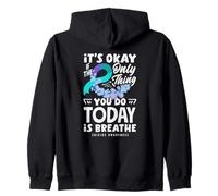 Está Bien si lo único Que Haces Hoy es Respirar Sudadera con Capucha