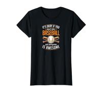 Está Bien si no te Gusta el béisbol, no Todo el Mundo es increíble Camiseta gráfica económica, Mujer, Negro, S
