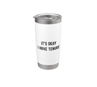 Está bien tengo tenencia - AF titular, profesor titular, humor Vaso térmico de acero inoxidable de doble pared