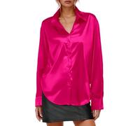 Esta blusa para mujer ofrece una sensación de satén suave combinada con mangas largas y un elegante cuello en V para un ajuste que realza la figura, ideal para el uso diario o para ocasiones