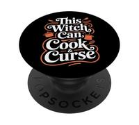 Esta bruja puede cocinar y maldecir Halloween PopSockets PopGrip Adhesivo