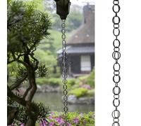 Esta Cadena de Lluvia de aleación de Aluminio Negro para cenador y balcón, Sistema Colgante de recolección de Agua de Lluvia de 5 m para Adorno de jardín con diseño de Cascada, Resistente a