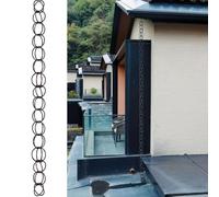 Esta Cadena de Lluvia Tipo Cascada de Aluminio, con Doble Bucle para un Drenaje y desviación de Agua eficientes, Tiene una Longitud de 2,4 m para riego: una solución Duradera para la gestión