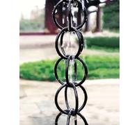 Esta Cadena Decorativa para Lluvia con Efecto Cascada, Anillo de Metal para Recoger Agua de Lluvia, desviador de Agua de Lluvia para canalones y bajantes