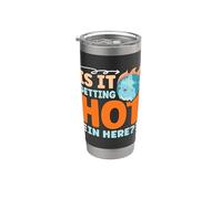 ¿Está calentando en aquí? Día de la Tierra Clima Calentamiento Global Vaso térmico de acero inoxidable de doble pared