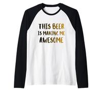 Esta Cerveza me está Haciendo Impresionante Bebida de Cerveza fría Camiseta Manga Raglan