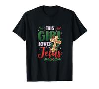 Esta Chica ama a Jesús Niñas Navidad Cristiana Camiseta
