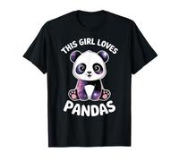 Esta Chica ama a los Pandas, Animales Lindos y Divertidos y Amante del Espacio Camiseta